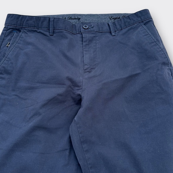 ENGLISH LAUNDRY Mens Pant Straight Leg Soft Flex Waist Blue Midnight Chino 34x30 - Picture 4 of 9